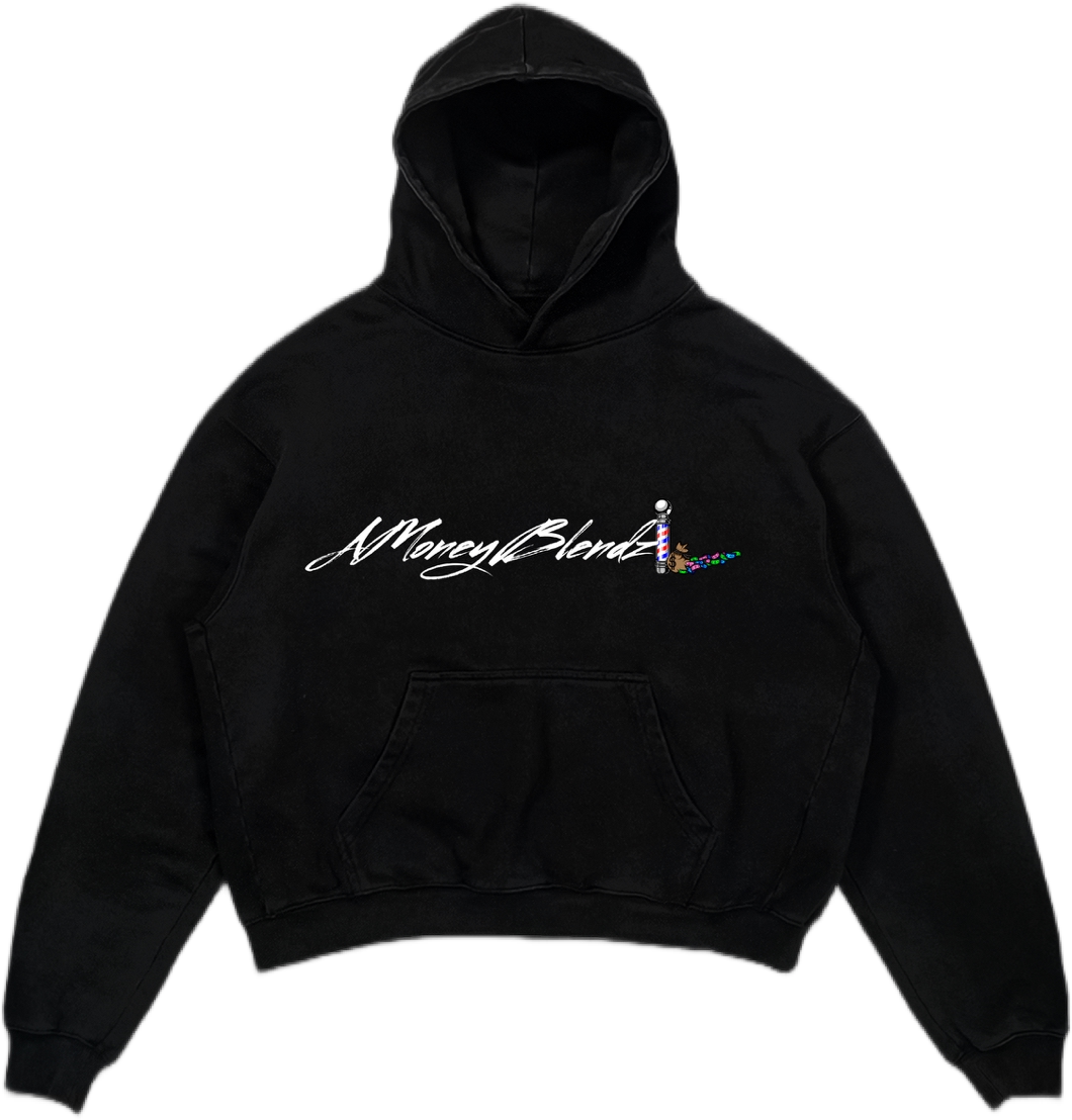 AMoneyBlendz (Takes Money To Make $$) Hoodie PullOver With Barber Pole Money Bag